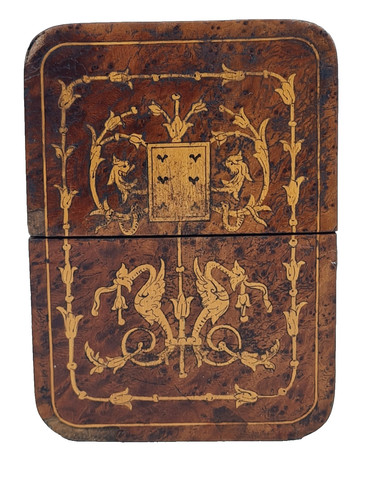 Walnut card case with
