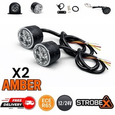 2x HLR-4 Amber LED Warning