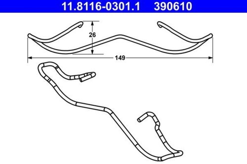 Brake caliper spring - spring, ate