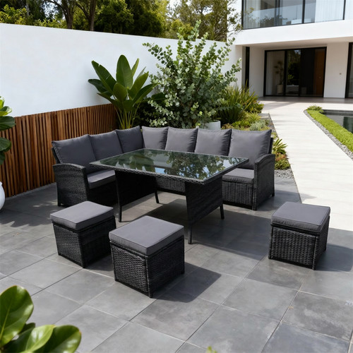 Rattan garden furniture - garden,