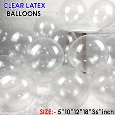 100X BALLOON LATEX CLEAR BALON