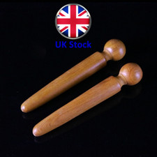 2 Traditional Thai Wooden Reflexology Sticks – Foot Massage Therapy Tools