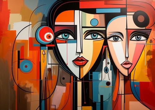 Picasso style abstract faces - picasso,