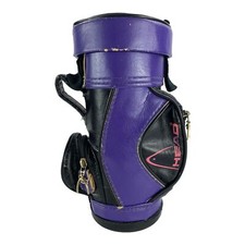 HEAD Mini Golf Bag Collectable Display Storage Rare Black Purple Used 26 cm