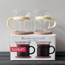 Bodum Bistro Nouveau Espresso Cups x2 Design by C. Jørgensen (NEW OTHER)