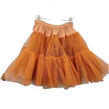 Vintage Orange Full Ruffle Coquette Lolita Petticoat Crinoline size S-M