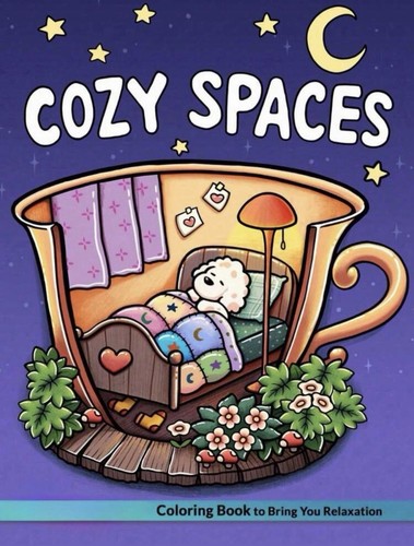 Cozy spaces colouring book - cozy,