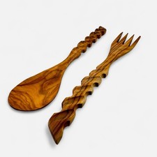 Vintage Wooden Salad Servers