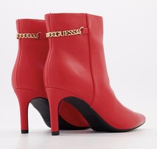 GUESS Red Chain Heeled Ankle
