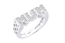 Cubic Zirconia MUM Ring in 925