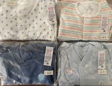 MOTHERCARE Boys Babygrows 100% Cotton Sleepsuits 1 Month Up to 10lbs New X 4 AK
