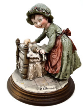 Vintage 1982 Giuseppe Armani Florence Italy Putting Children to Bed Figurine