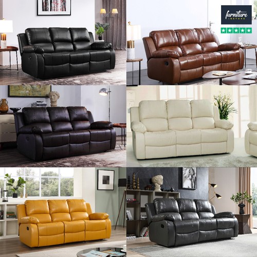 Leather recliner sofa 1 - recliner, 3+2+1