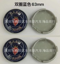 4x New 63mm Blue SAAB Car