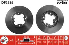 2x Brake Disc for SUBARU:SUMO Bus,SUMO Van,LIBERO Bus,LIBERO Van,VANILLE Bus,