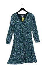 Hobbs A-Line Midi Dress UK16 in Green