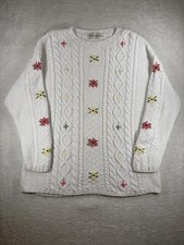 Country Rose Floral Cable Knit