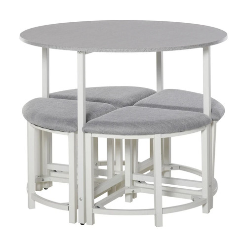 Modern round dining table set - dining,