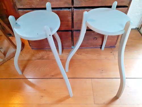 Pair graceful painted vintage
