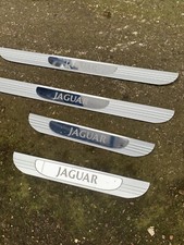 Jaguar S Type  Aluminium And Chrome Door Sill Trims set Excellent Cond 2002-2008