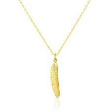 Gold Plated Feather Necklace