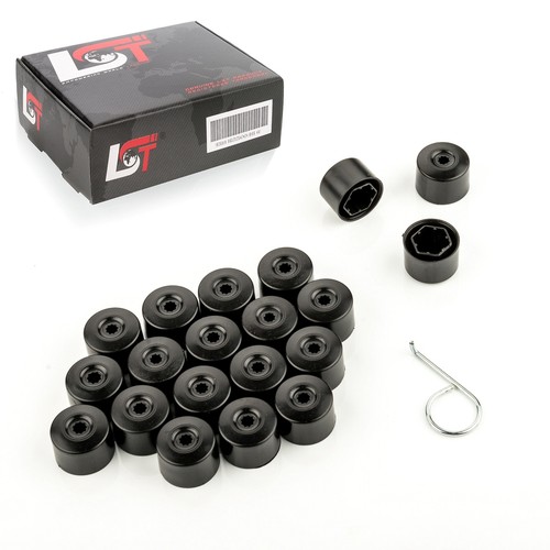 20x wheel nut caps - 20x, black