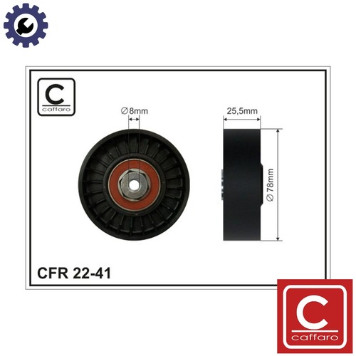 Deflectionguide pulley vribbed - deflectionguide,