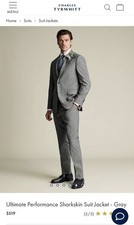 BRAND NEW Grey Sharkskin