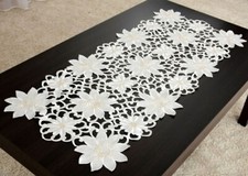 Beige Floral Tablecloth