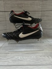 Nike Tiempo Natural IV LTR FG Football Boots Black / Red Uk 8