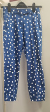 M&S Blue w/White Polka Dot Pedal Pushers Size 6