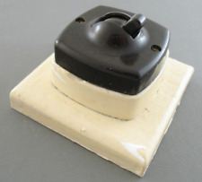 Vintage Square Britmac Little Briton Light Switch 1950s Brown Bakelite
