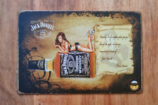 Jack Daniels Metal Wall Plaque, 20x30 cm Tin Sign for Bar, Pub, Shed, Man Cave