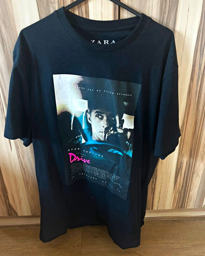 Zara men black crew - men's, neck