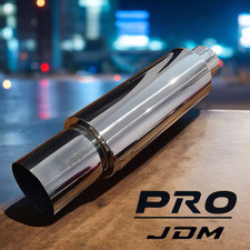 Large 4" Out 3" Inlet JDM Performance Exhaust Muffler Universal fits Blitz HKS