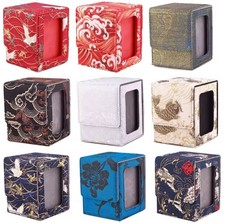 Magnetic Leather Deck Box for