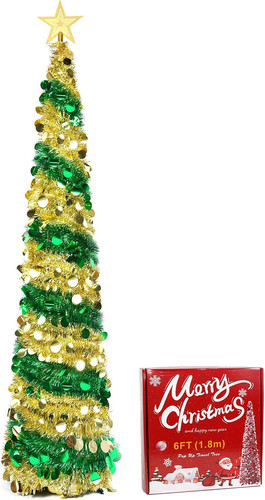 Pop christmas tree 6ft slim - up,