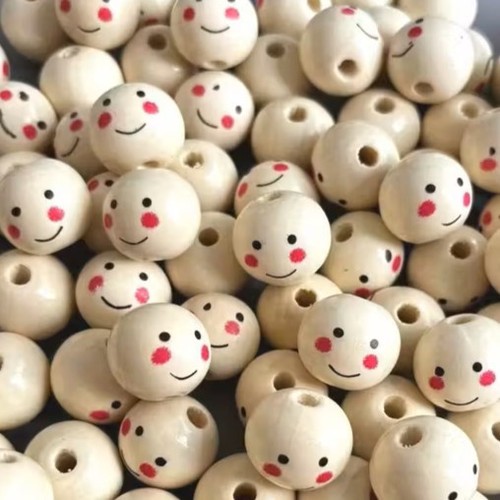 Wooden doll head - wooden,