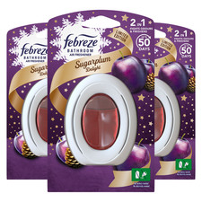 3 x Febreze Bathroom Air Freshener Xmas Sugar Plum Limited Edition 7.5ml