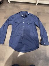 Polo Ralph Lauren Shirt Woman’s SP (UK 6) Blue Cotton Pockets Safari Outdoor