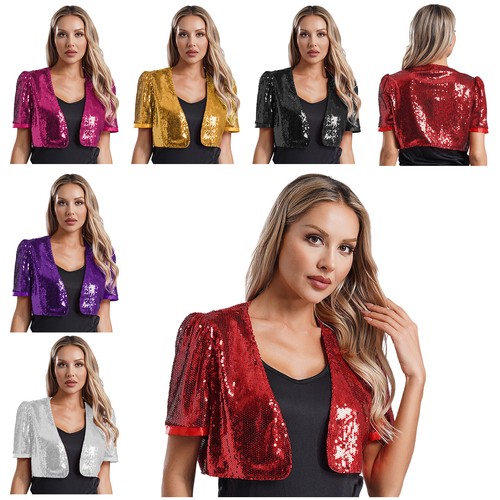 Women sequin shrug - sequin, short