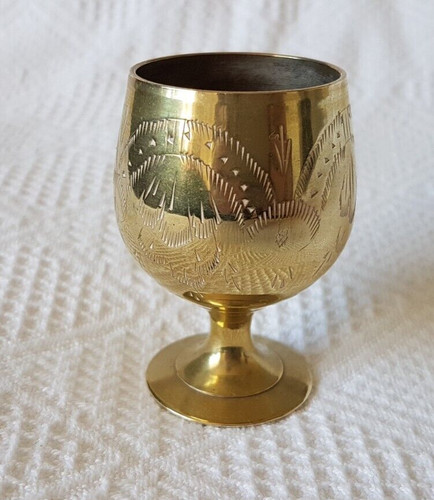 Goblet brass 5cm wide - brass, 4.5cm