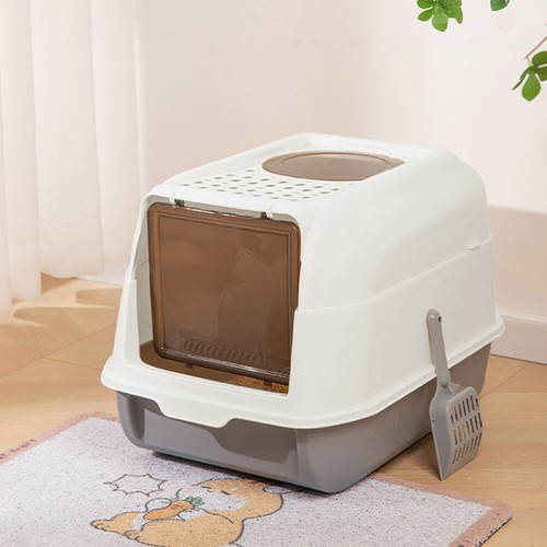Large hooded cat litter box - large,