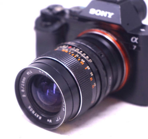Sony mount adapted 28mm - e,