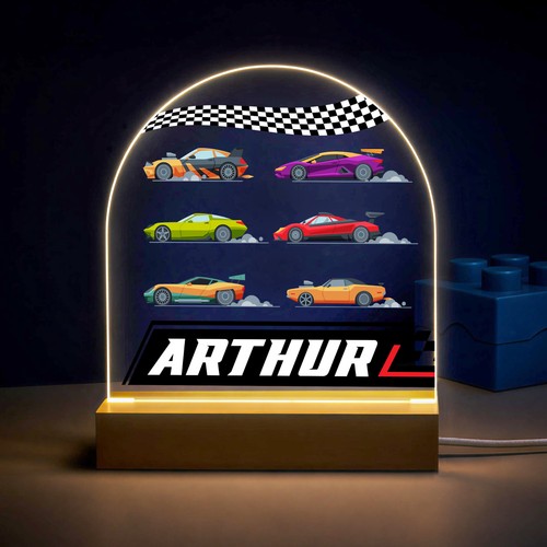 Personalised led racing car - led,