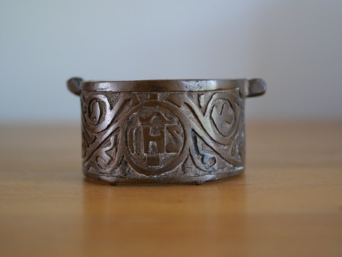 Medieval limoges enamel pyxide - limoges,