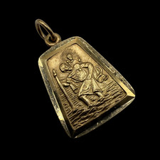Solid 9ct Gold St. Christopher Pendant – Fully Hallmarked