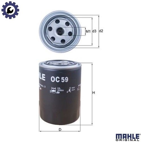 Oil filter for 3 144 - oil, oc