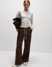 Marks & Spencer Womens Brown Cropped Trousers 12 Short - M&S