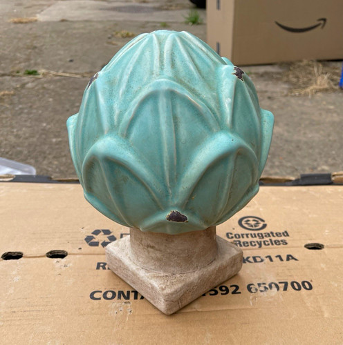 Blue ceramic artichoke - blue,